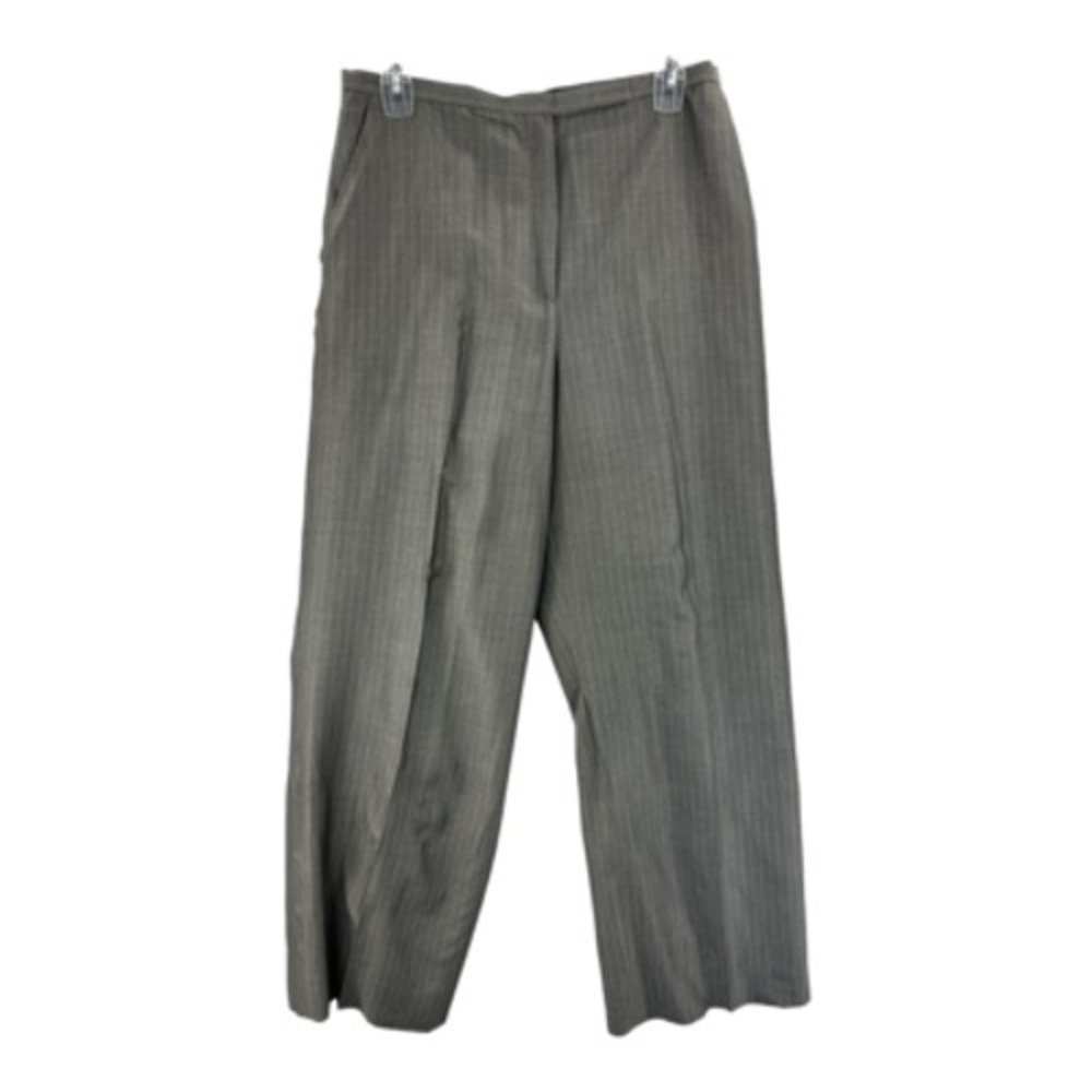 Ann Taylor Women's Grey Pinstripe Wide Leg Dress Pants Size‎ 12
